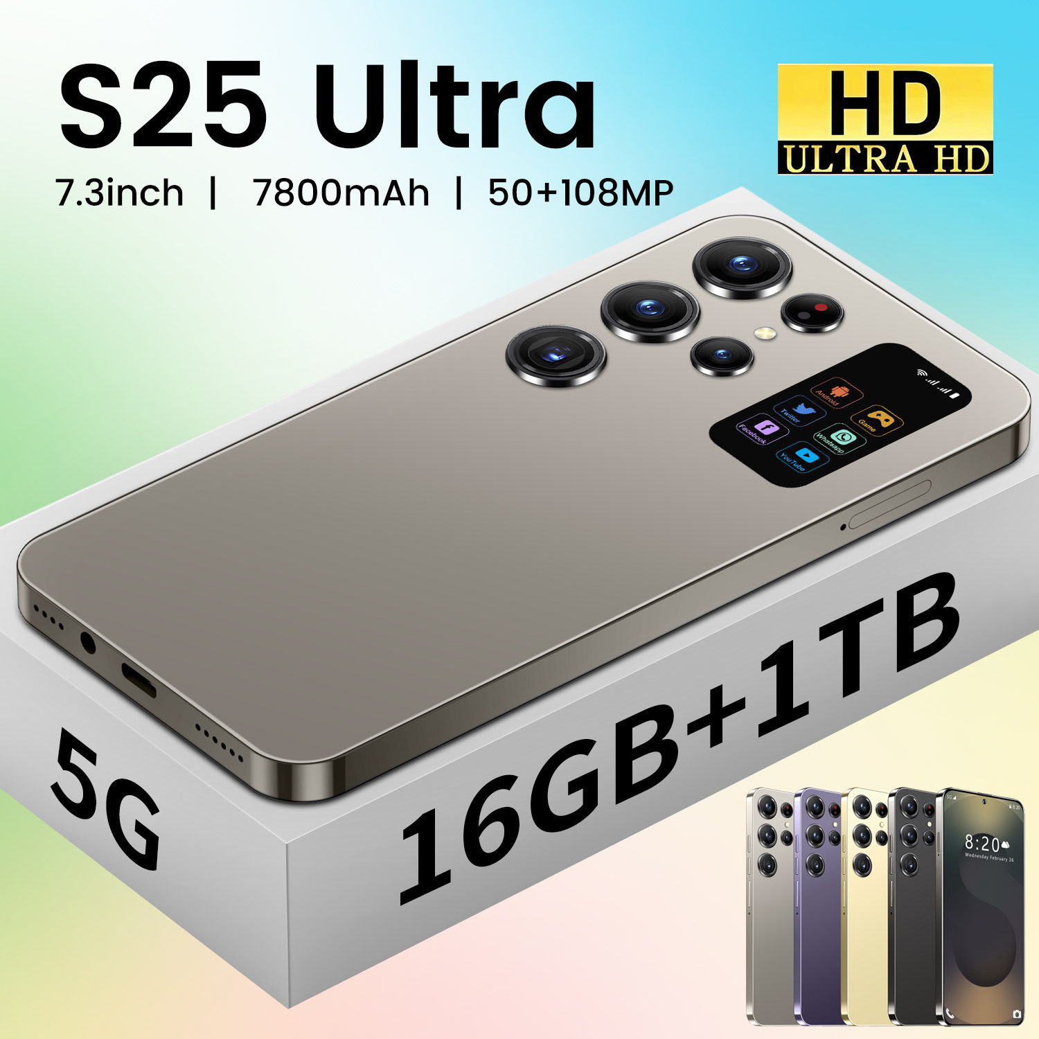 爆款跨境手机S25 Ultra安卓智能手机16+1TB热销副屏TK外贸手机