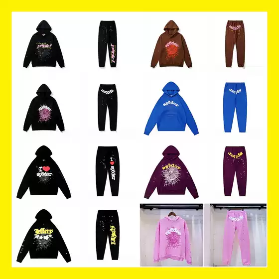Cross-Border Sp5 Hip-Hop Singer Young Thug's Same Style Foam Letter T-Shirt 555555 Couple's Hoodie Pink