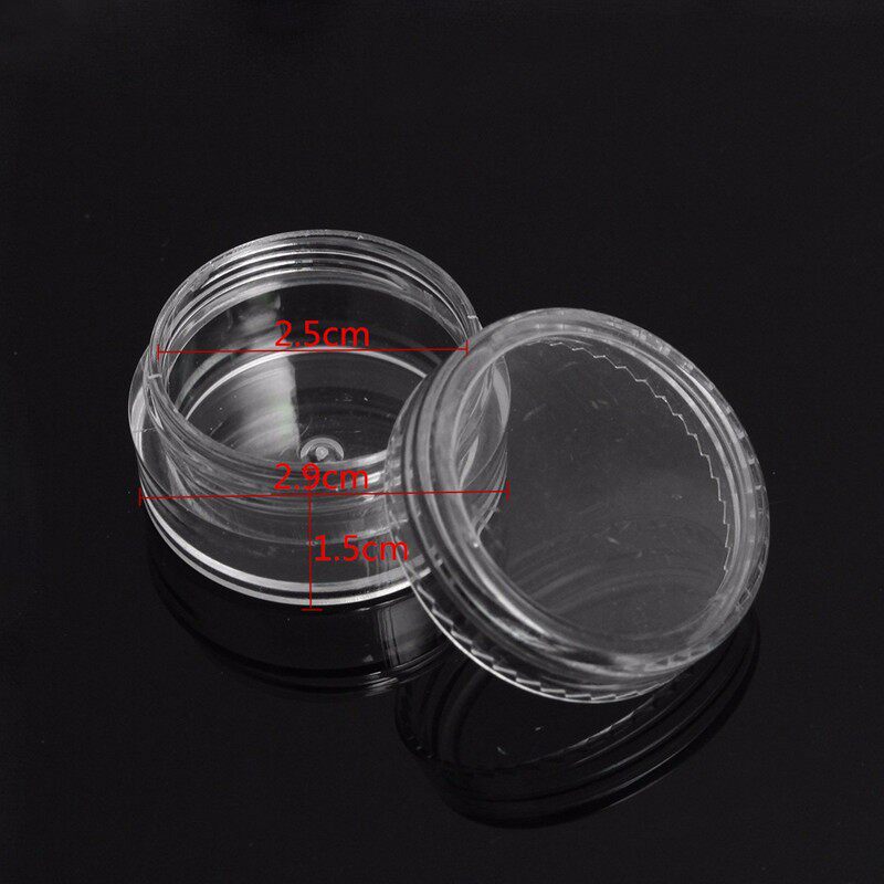 Ps Transparent Jewelry Packaging Box Jewelry Earrings Dust-Proof Box Small Sample Bottle Earrings Ear Clip Portable Round Box Packaging