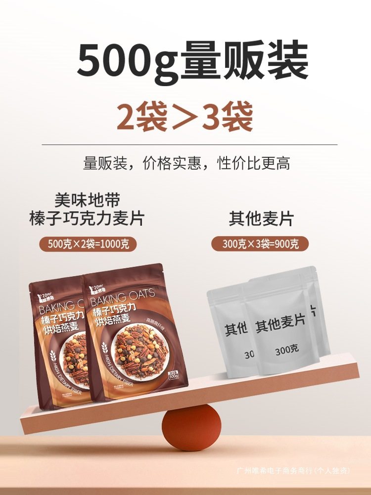 Hazelnut Chocolate Cocoa Baked Oatmeal Nut Fruit Yogurt Bowl Cereal Crisp Ready-To-Eat Oatmeal Nutritious Breakfast