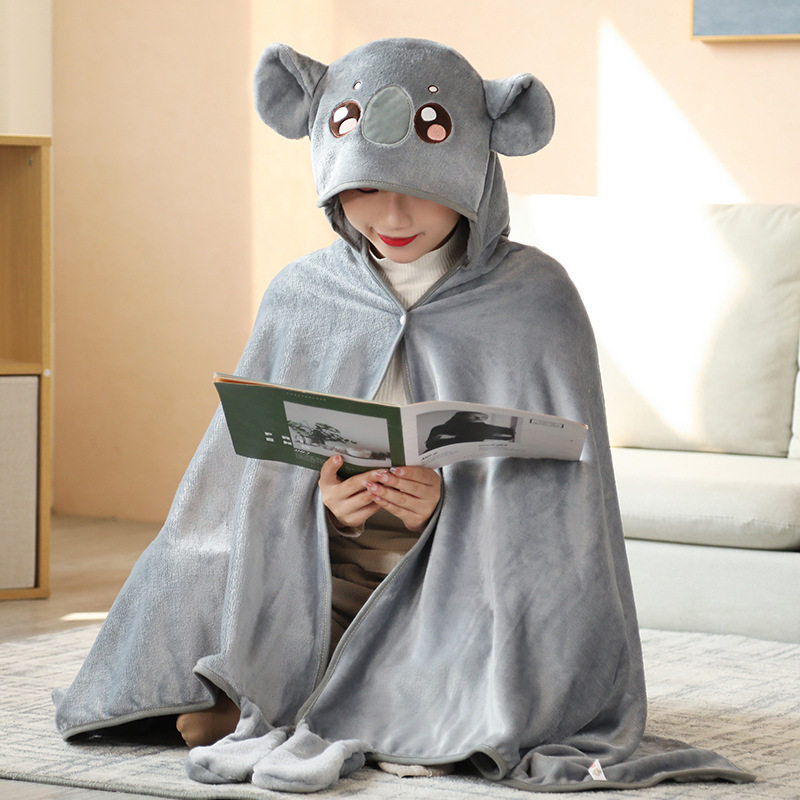 Cute Chai Dog Lunch Break Blanket Cloak Cartoon Air-conditioning Blanket Office Classroom Blanket Children's School Nap Cloak Blanket