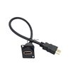 Round and Square 4K High-Definition HDMI Male-To-Female Compatible Micro HDMI Yacht Instrument Panel Car Waterproof Cable
