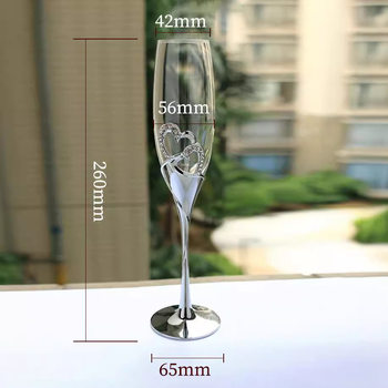 European Heart Champagne Glass Wedding Set Sparkling Wine Glass High-End Wine Glass Accessible Luxury Tipsy Liqueur Cup Set