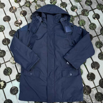 Down Jacket with Detachable Liner, Fleece-Lined, Warm, Windproof, Navy Blue, Suitable for Mountaineering and Fishing