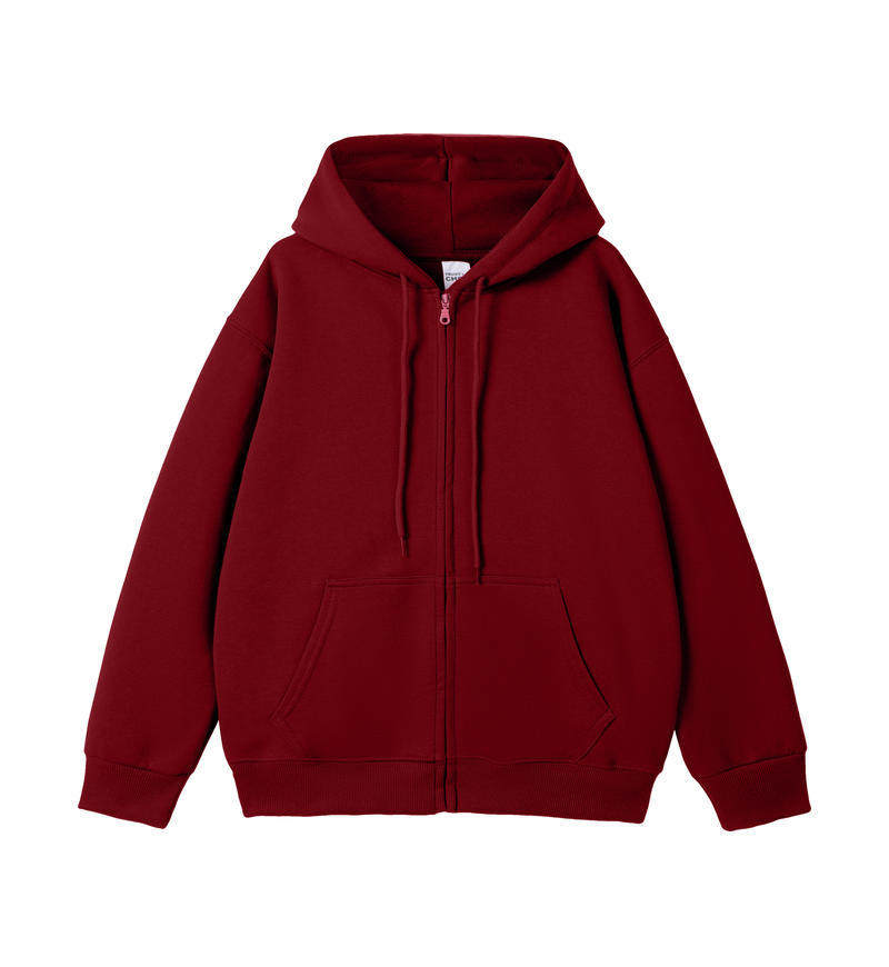 春秋款重磅350g纯棉复合圆领套头卫衣男潮牌纯色简约基础款打底衫