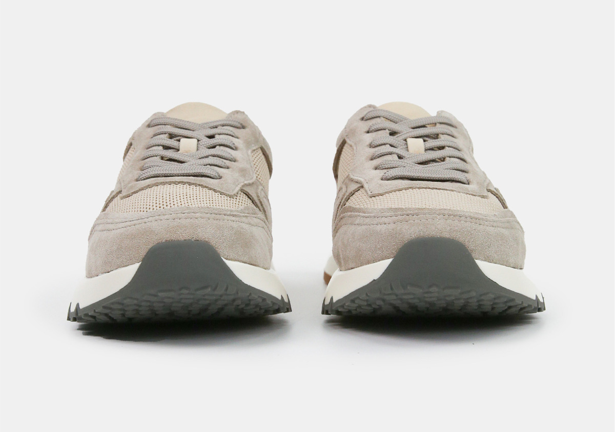 Giày thể thao nam da thật thoáng khí đế dày phong cách retro — Màu kaki