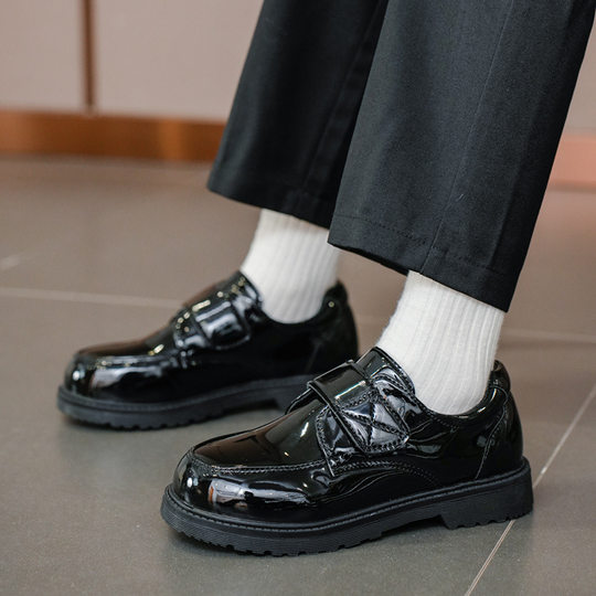 Children's Shoes, Boys' Small Leather Shoes, Spring & Fall 2025 New Korean Style British Style Black Primary School Students' Campus Performance Shoes