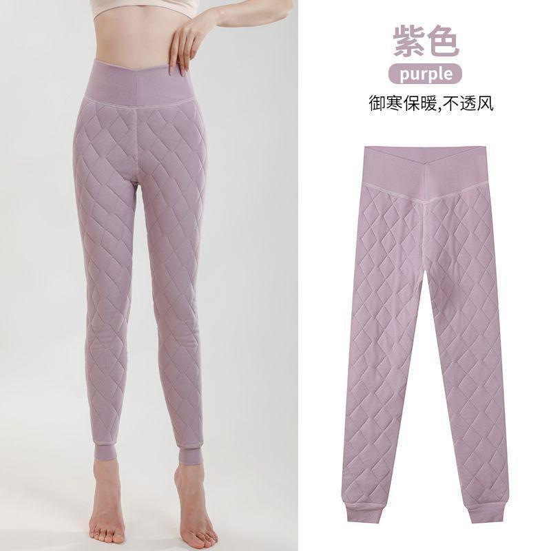 100%羊毛保暖裤女高腰内穿秋裤冬季加绒加厚打底裤东北特厚棉裤