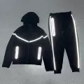 Black reflective suit