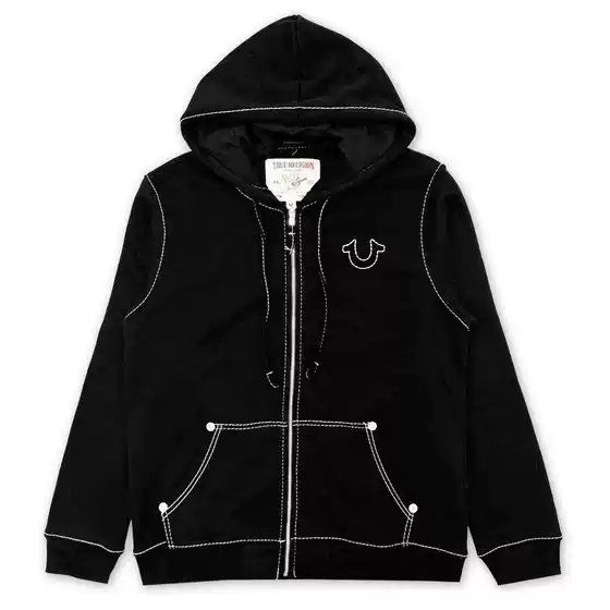 Hooded Cardigan with Letter Print, Solid Color Sweatshirt Top, 2025 Spring and Autumn Cross-Border American Retro Zipper Jacket