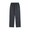 Straight-leg pants charcoal gray