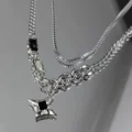 Starburst double layer necklace 50cm