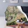 World Map Style Blanket Portable Soft Blanket Bed Flannel Blanket Production Source Factory Direct Supply