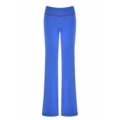 Blue pants with red letters