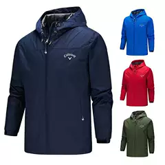 2025 New Golf Jacket Casual Hooded Windbreaker Bomber Jacket Sportswear Zipper Spring Summer Fashion