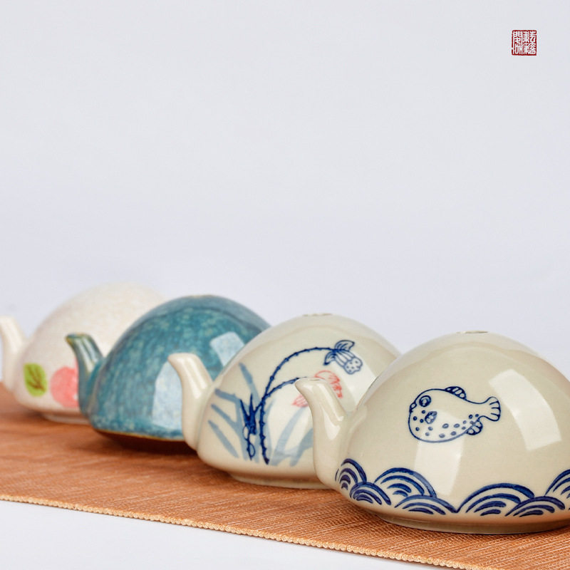 Jingdezhen Ceramic Inkstone Drop Four Treasures of the Study Water Drop Grinding Ink Strips Calligraphy Calligraphy and Painting Chinese Painting Grinding Ink Inkstone Dripper