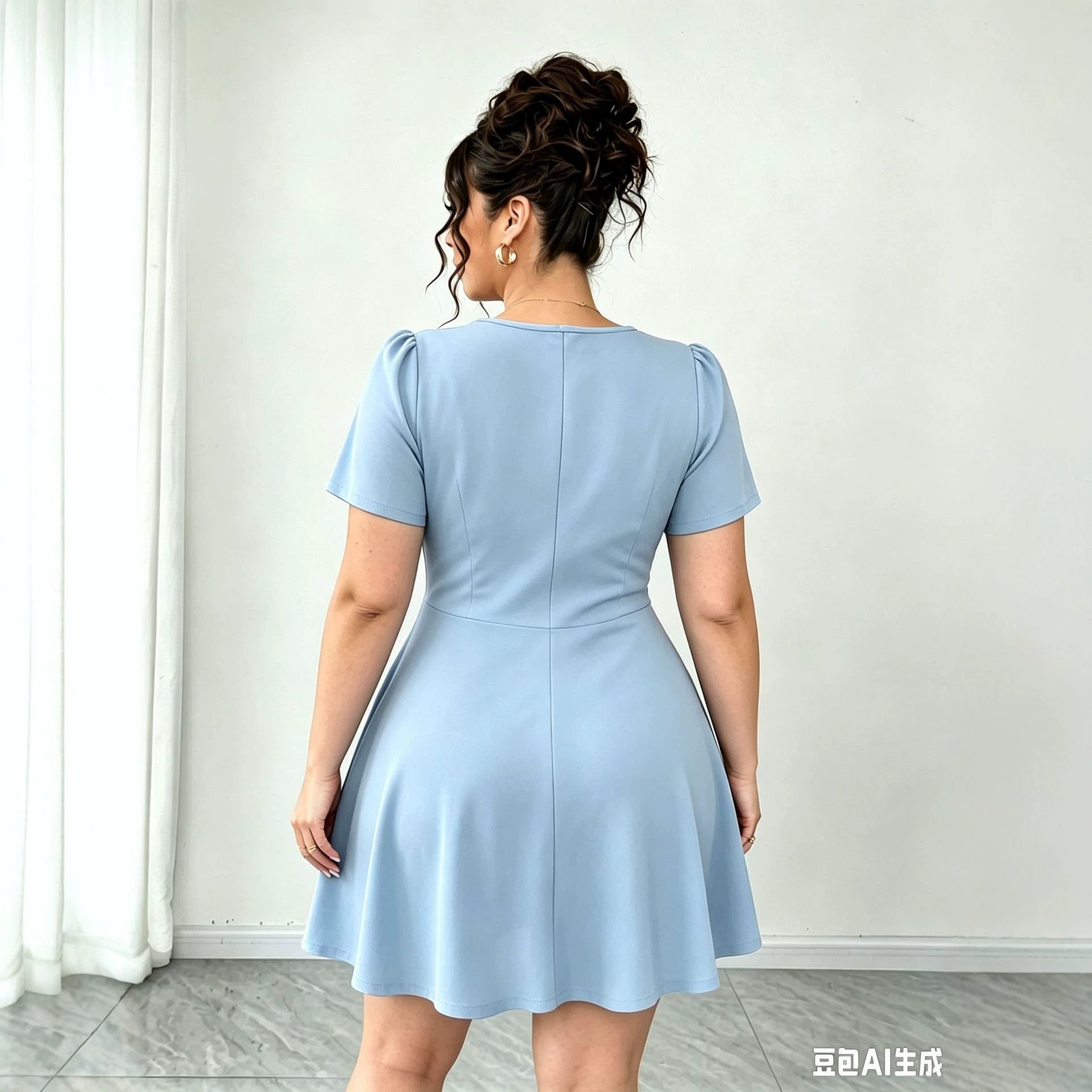 Womens Summer V Neck Dress Elegant Design Comfortable Fit Versatile Style Perfect for Casual or Formal Occasions