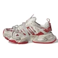 Xlg white and red distressed straps