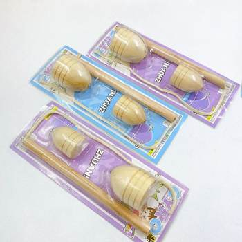 Two Yuan Wholesale Two Wooden Tops, Nostalgic Kidsren's Toys, Blister Tops Wholesale, 2 Yuan Commodity Supermarket