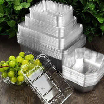 Disposable Fruit Packaging Box Without Lid 0.5kg Packaging Box Octagonal Jackfruit Transparent Plastic Box