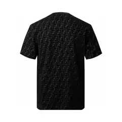 Good Quality Threaded Double F Letter Flocking Men's Men's Round Neck Top Short Sleeve T-Shirt Men's Thirt