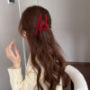 Korean Simple Autumn and Winter Plush Pure Color Hairpin New Half-Tied Hair Ball Head Elegant Elegant Shark Clip Hair Accessories