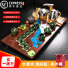Complete Set of Purple Sand Kung Fu Tea Set suit Household Simple Integrated Solid Wood Tea Tray Tea Table Automatic Electric Tea Stove for Tea