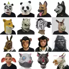 Popular Animal Mask Series Tiktok Version Funny Gorilla Donkey Head Husky Panda Latex Performance Props