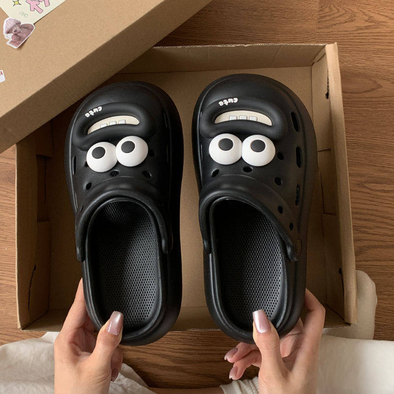 Thick-Soled Clogs for Women, Summer 2025 New Kt Cat Fashion Outer Wear Non-Slip Heightening Beach Toe Sandals for Women