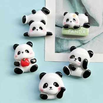 small size Cartoon Flower Panda Handmade DIY Cream Glue Resin Accessories Refrigerator Sticker Hairpin Stationery Box Jewelry Material
