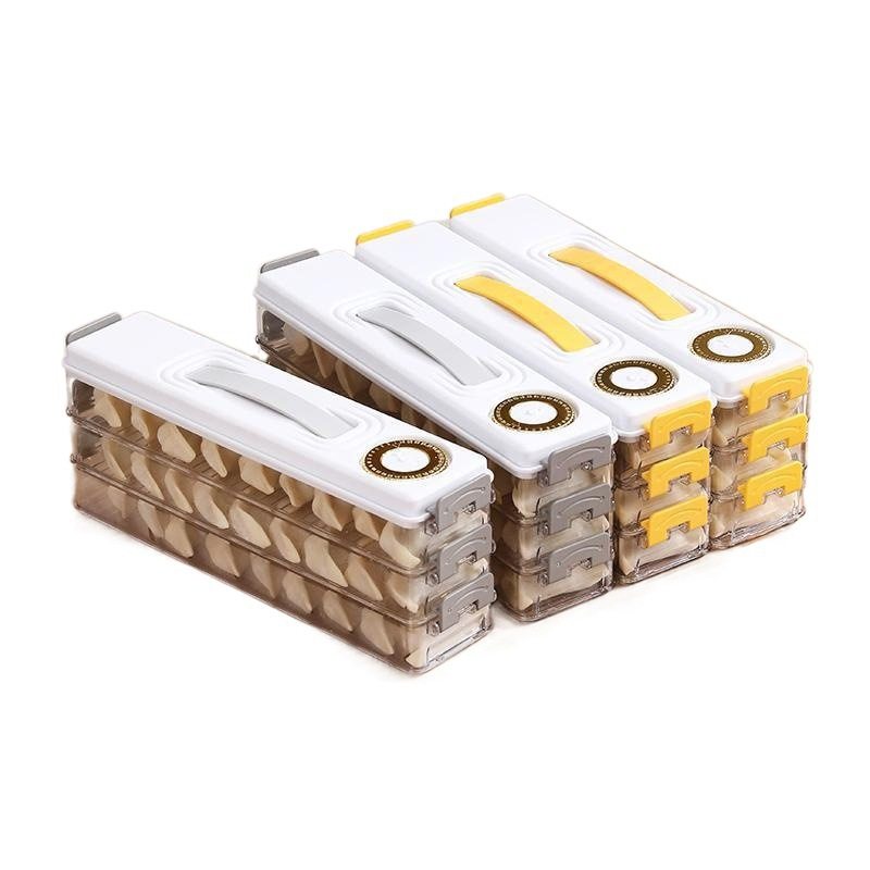 Ruizi Dumpling Box Household Food-grade Kitchen Refrigerator Side Door Wonton Box Sealed Fresh-keeping Quick-frozen Freezing Storage Box