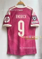2627 real madrid away custom #9 player jersey + champions league armband