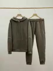 New NOCTA Cropped Knit Sweatshirt & Jogger Set with 3M Reflective Trim, Unisex Athletic Lounge Wear 659+661