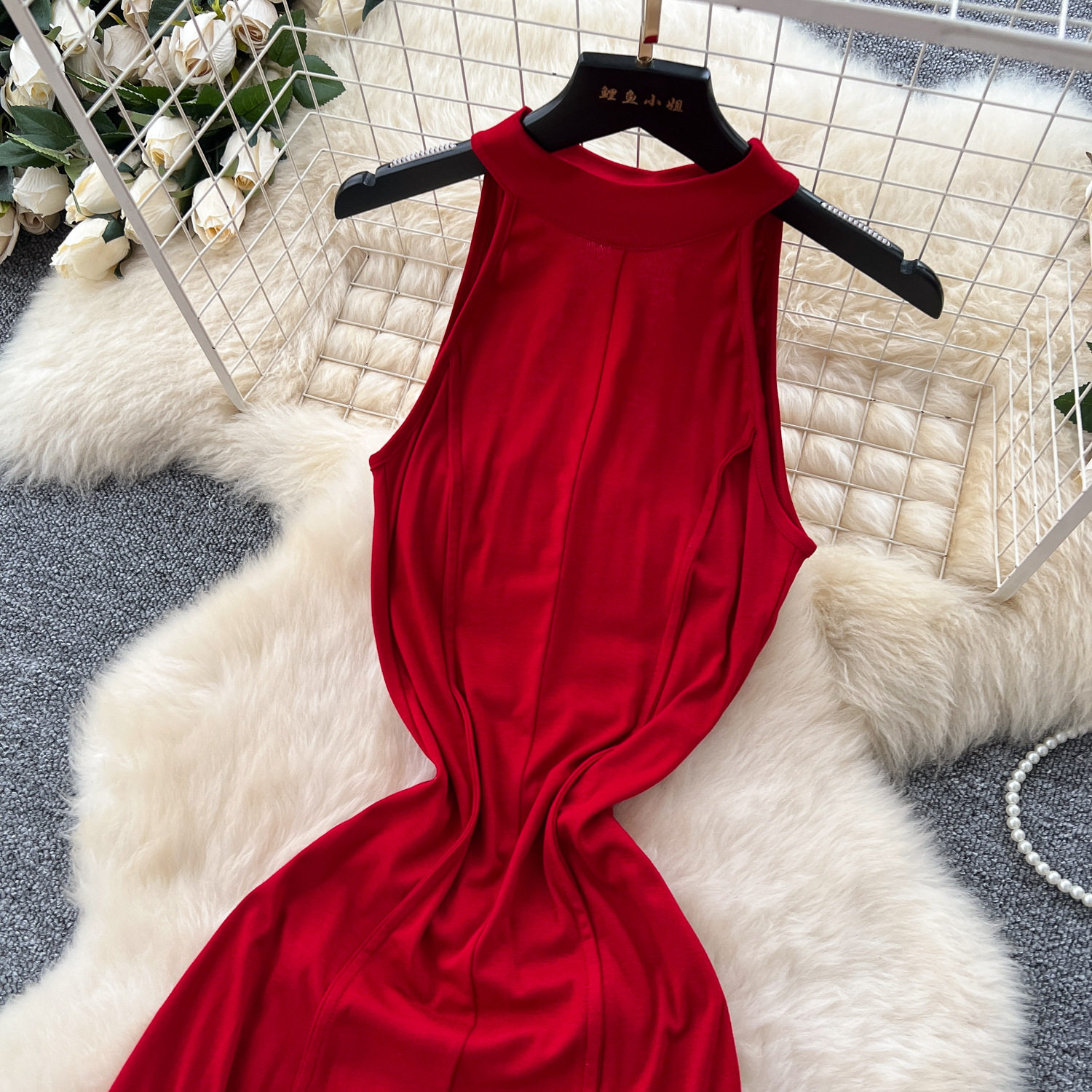Sleeveless Summer Dress Sexy Backless Design Waist Defining Fit Flowy A Line Skirt Perfect for Parties and Events