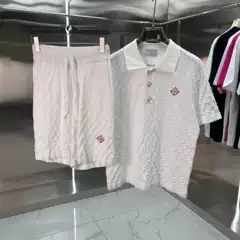 CASA High-End L Brand 2025 Spring/Summer New Letter Embroidery Polo Knit Shirt Casual Versatile