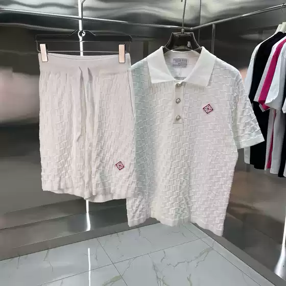 CASA High-End L Brand 2025 Spring/Summer New Letter Embroidery Polo Knit Shirt Casual Versatile