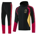 Belgian black hooded windbreaker suit