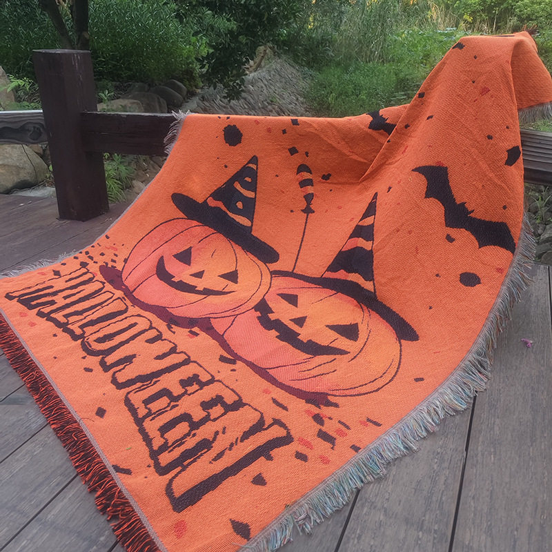 Cross-Border European and American Holiday Style Tassel Thread Blanket Sofa Throw Single Full-Cover Blanket Picnic Mat Bed End Blanket Decorative Blanket