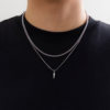 European and American Niche Rivet Necklace Jewelry Men's Trendy Hip-Hop Stylish Long Sweater Chain Cross-Border Men's Clavicle Chain Accessories
