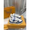 Blue and white