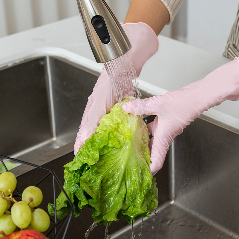 Yonghe 12-inch disposable nitrile gloves food grade household latex dishwashing gloves thickened lengthened durable