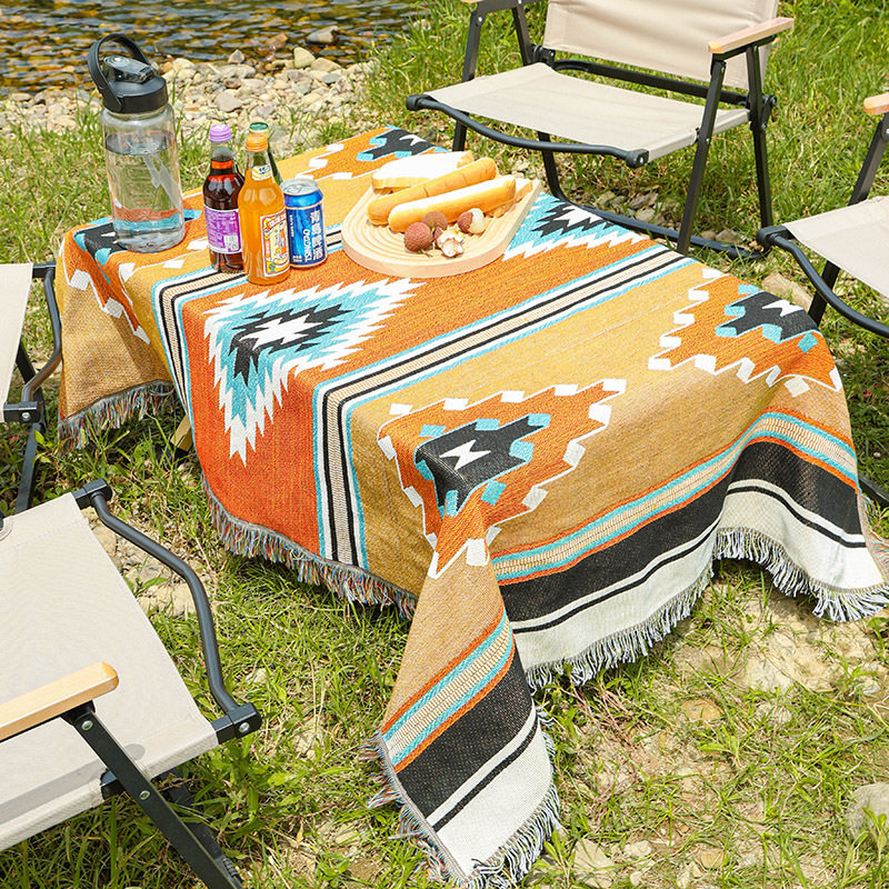 Indian Sofa Blanket Ins Camping Bohemian Camping Style Thread Blanket Rv Outdoor Blanket Egg Roll Table Tablecloth Blanket