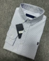 H907 sky blue stripes with royal blue pony logo