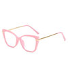 Cross-Border European and American Fashion Cat-Ear Glasses Frames for Women, Comfortable Spring Temples, Anti-Blue Light Flat Glasses 92197 Wholesale