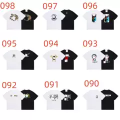 SS24 Cross-border Foreign Trade Japanese Trendy Brand Front and Back Ape Head Printing Men's and Women's Couple's Short Sleeve TEE260 g Double Yarn