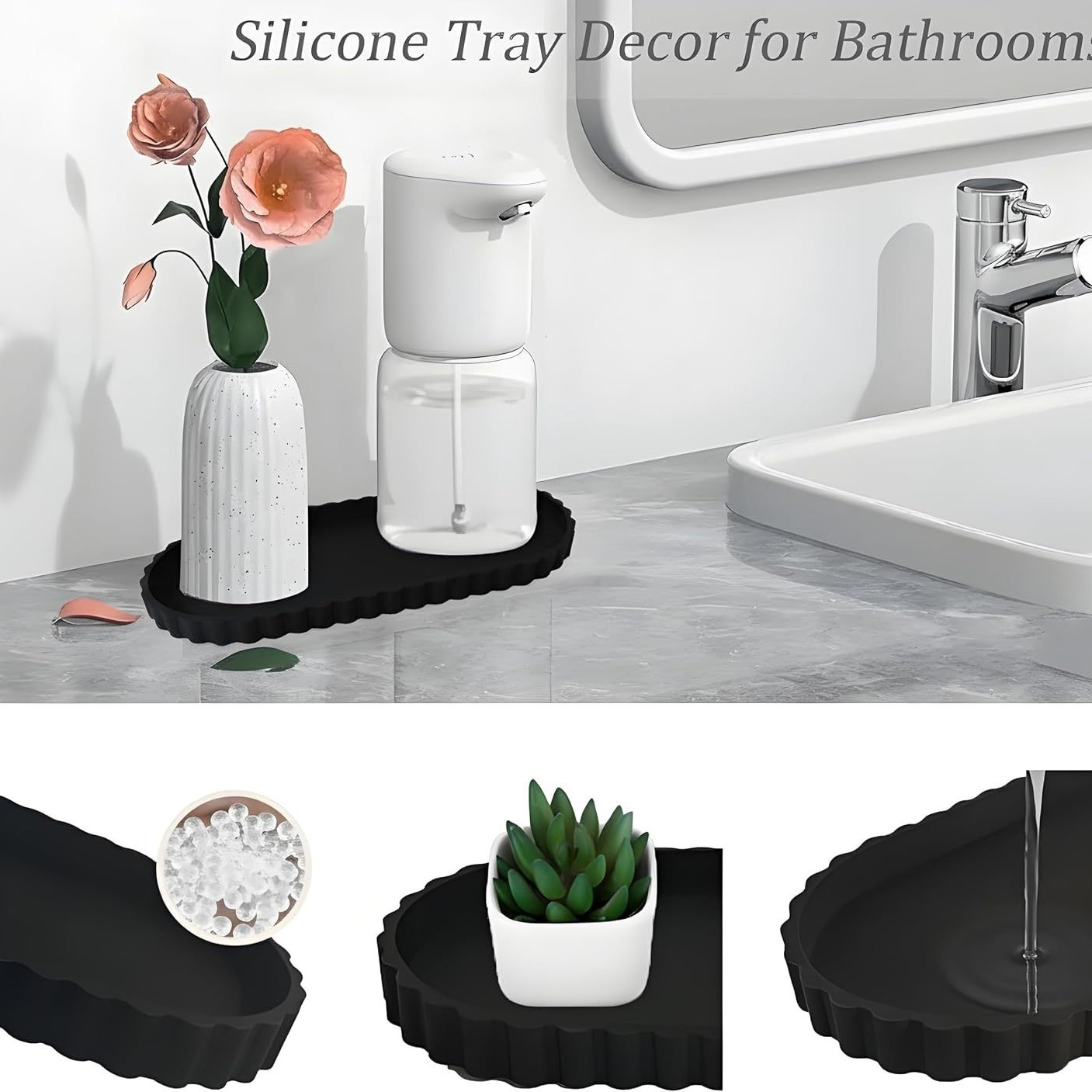 Cross-Border Exclusive Supply of Silicone Aromatherapy Trays, Lace Oval Jewelry Storage Box, Kitchen Sink Sponge Holder