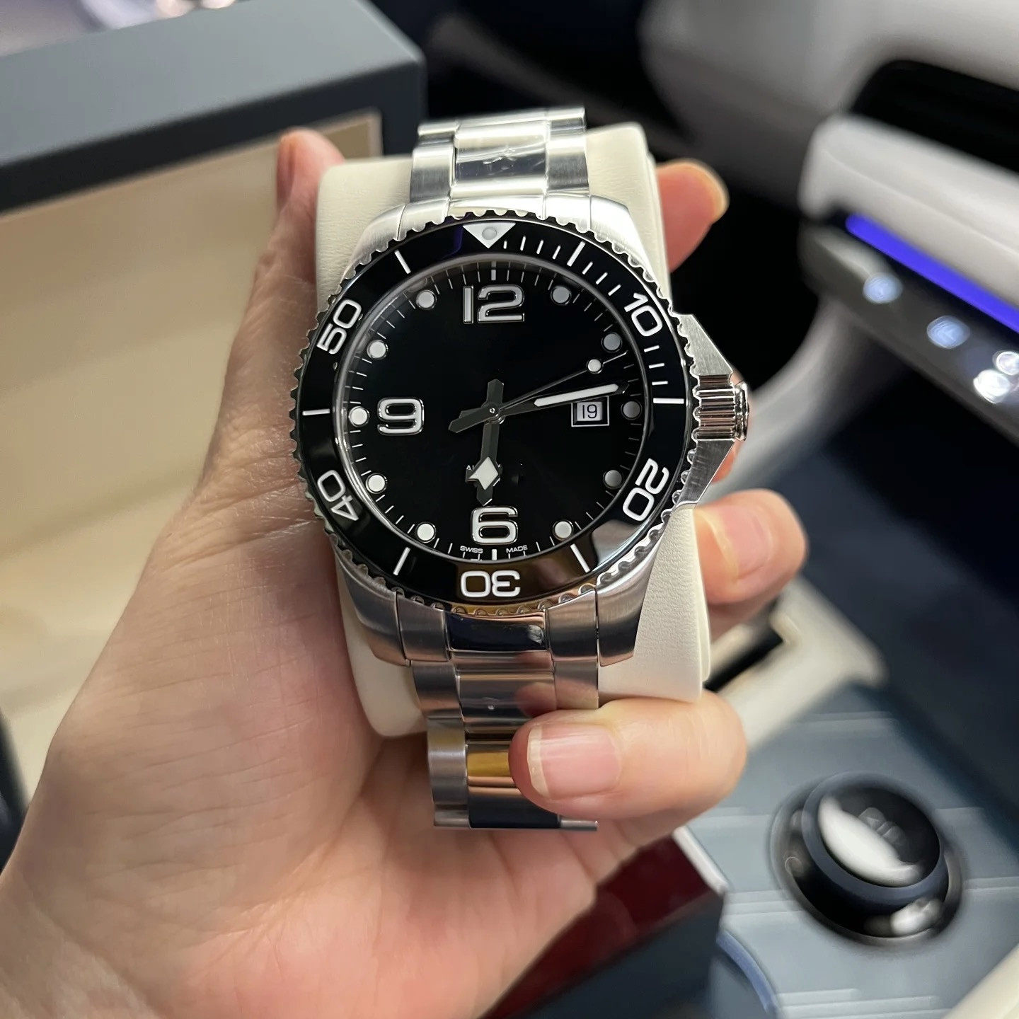 New Langjia Conka Business Solid Steel Band Three-Hand Quartz Movement Men's Calendar Watch Manufacturer Watch Wholesale