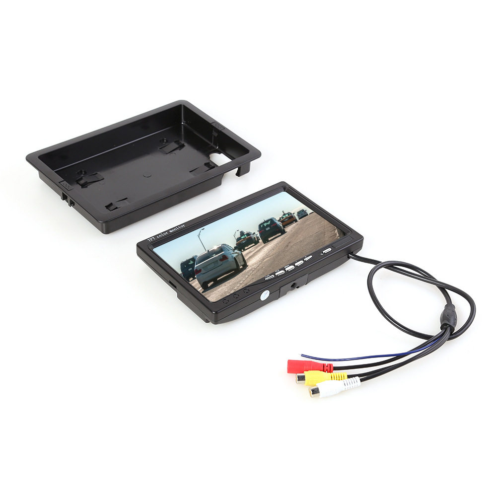 7-inch HD car monitor desktop reversing monitor truck two-way video input reversing image