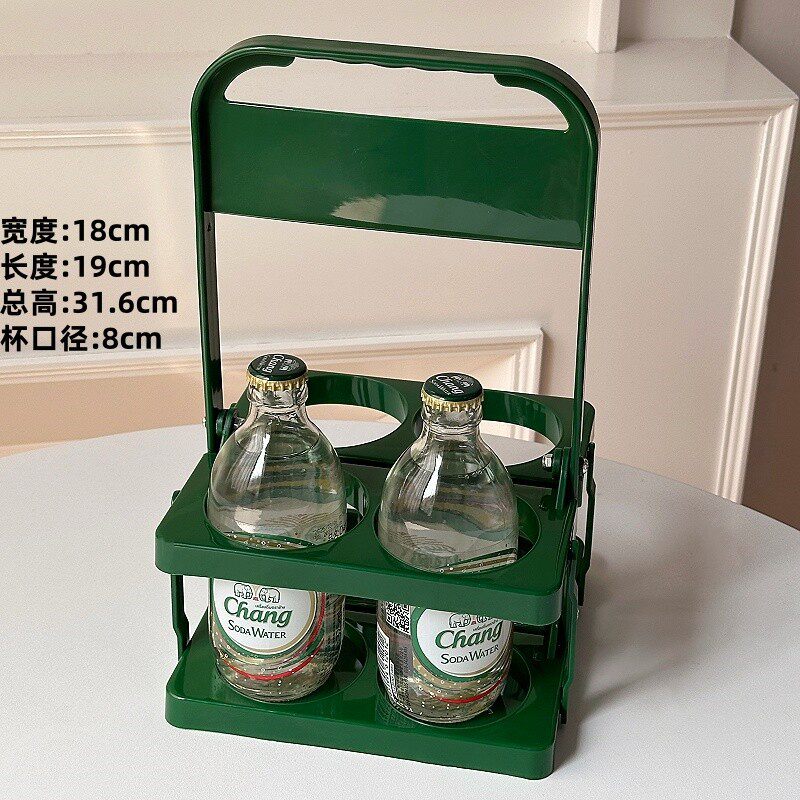 4仕切ハンドルバスケット【グリーン】