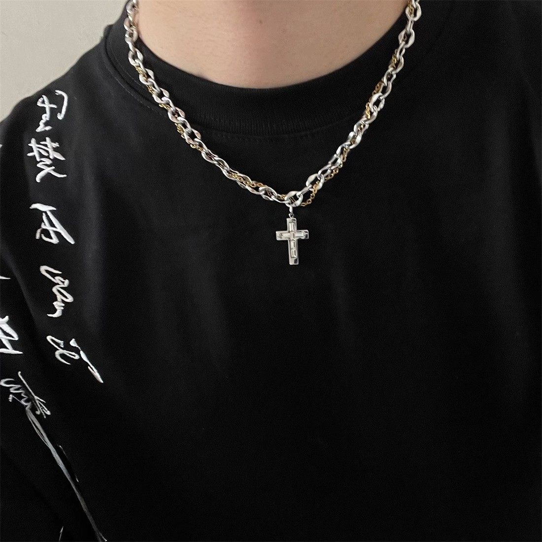 项链男钛钢不掉色简约百搭饰品女毛衣链新款时尚个性爆款嘻哈配饰